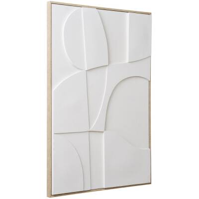 Madeline reliëf wanddecoratie wit – 60 x 90 cm - House Nordic