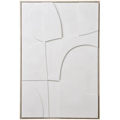 Madeline reliĆ«f wanddecoratie wit ā 60 x 90 cm - House Nordic