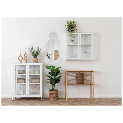 Brisbane hangende vitrinekast - 80x18x80 cm - wit - House Nordic