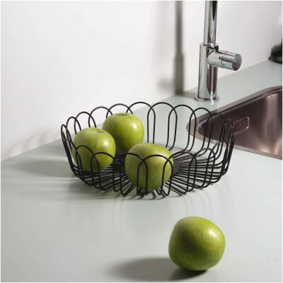 ONA Draadmand 26,5xH7,5cm zwart Flores - detailfoto 2 | ONA