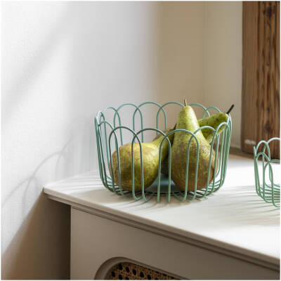 ONA Draadmand 19xH10cm groen Flores - detailfoto 2 | ONA