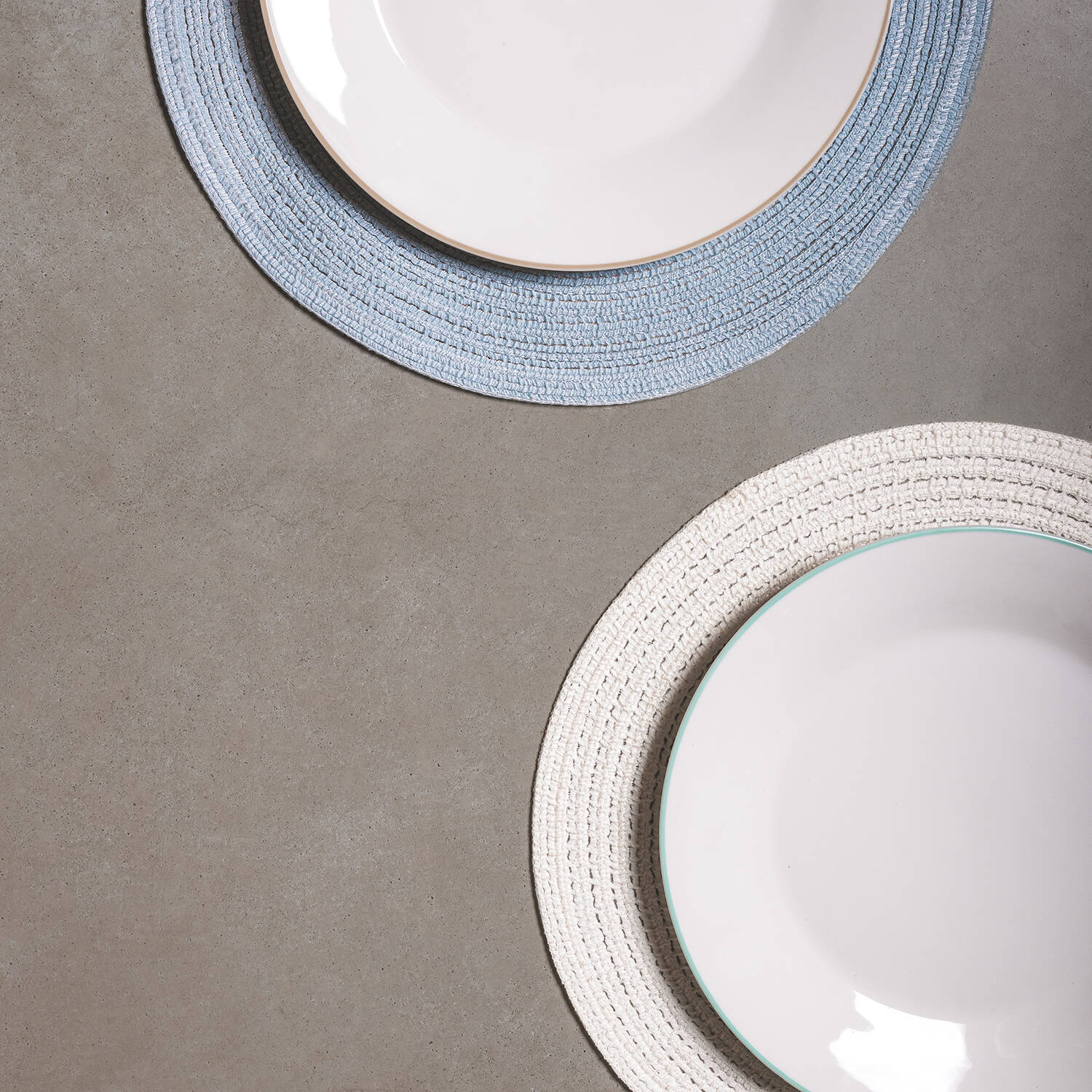 ONA Placemat 36cm rond wit Nala 2 ONA Placemat 36cm rond wit Nala - detailfoto 1 | ONA