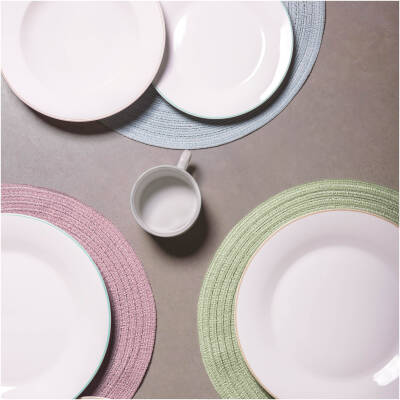 ONA Placemat 36cm rond groen Nala - detailfoto 2 | ONA
