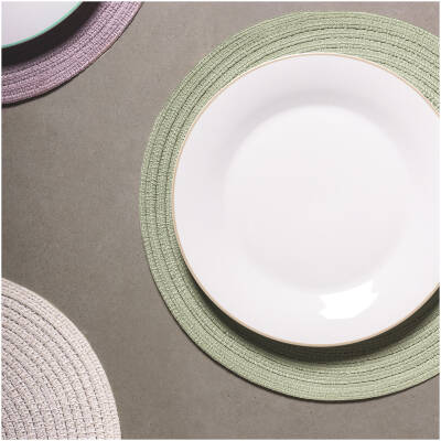 ONA Placemat 36cm rond groen Nala - detailfoto 3 | ONA