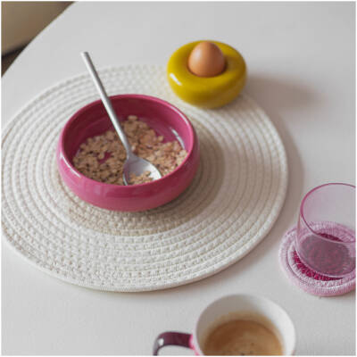 ONA Placemat 35cm cream white Piff - detailfoto 2 | ONA