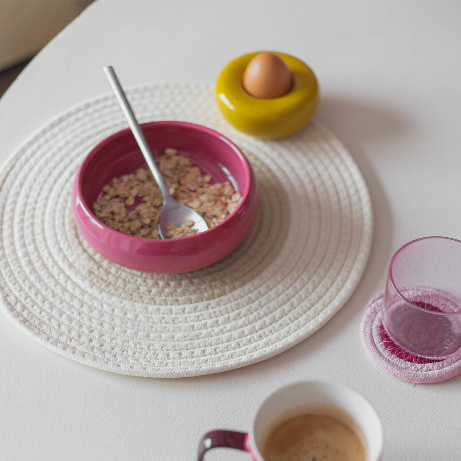 ONA Placemat 35cm cream white Piff 3 ONA Placemat 35cm cream white Piff - detailfoto 2 | ONA