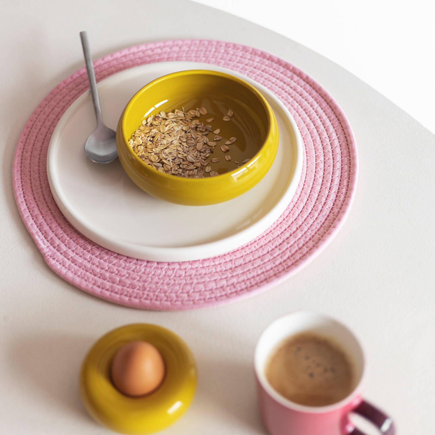 ONA Placemat 35cm blush pink Piff 3 ONA Placemat 35cm blush pink Piff - detailfoto 2 | ONA
