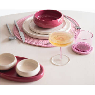 ONA Glasonderzetter 10cm blush pink Piff - Set van 4 - detailfoto 2 | ONA