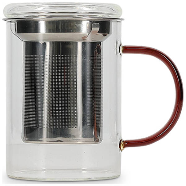 ONA Theebeker 43cl met filter en deksel amber Liv | ONA