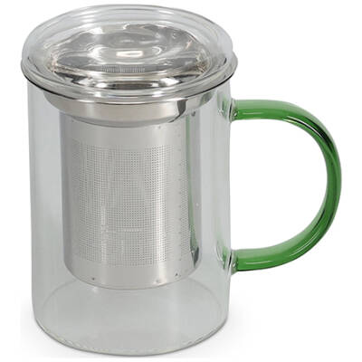 ONA Theebeker 43cl met filter en deksel groen Liv - detailfoto 1 | ONA