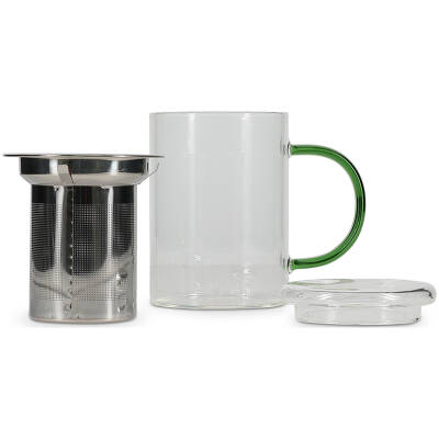 ONA Theebeker 43cl met filter en deksel groen Liv - detailfoto 2 | ONA