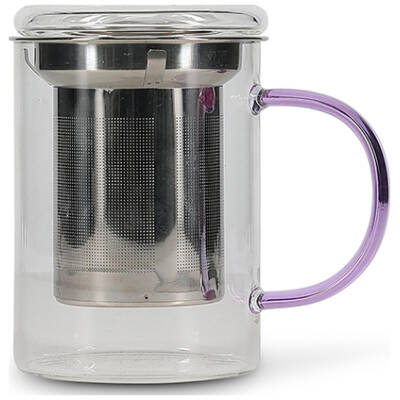 ONA Theebeker 43cl met filter en deksel paars Liv | ONA