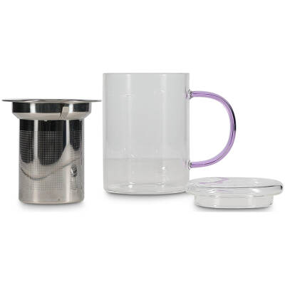 ONA Theebeker 43cl met filter en deksel paars Liv - detailfoto 1 | ONA