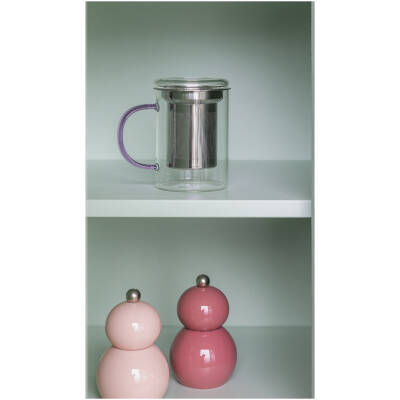 ONA Theebeker 43cl met filter en deksel paars Liv - detailfoto 2 | ONA