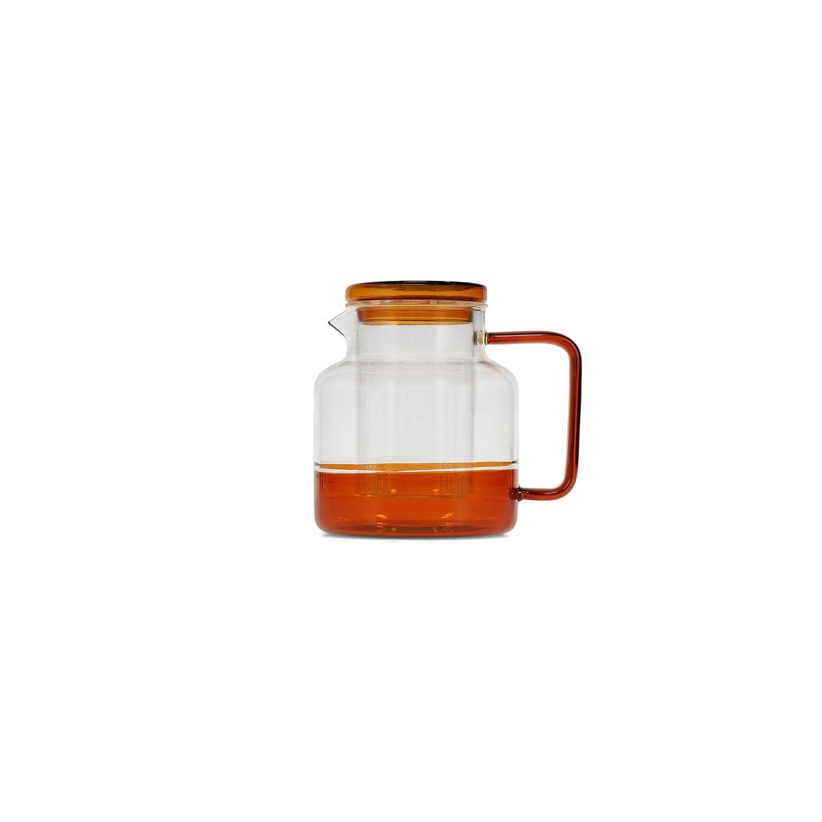 ONA Theepot 95cl met glazen filter amber Liv 1 ONA Theepot 95cl met glazen filter amber Liv | ONA