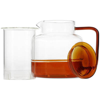 ONA Theepot 95cl met glazen filter amber Liv - detailfoto 3 | ONA