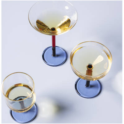ONA Glas 31,5cl op voet Bobbie - Set van 2 - detailfoto 1 | ONA