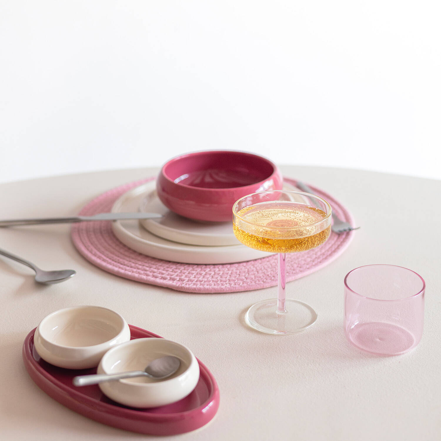 ONA Champagneglas 20cl coupe roze Fizz - Set van 2 7 ONA Champagneglas 20cl coupe roze Fizz - Set van 2 - detailfoto 6 | ONA
