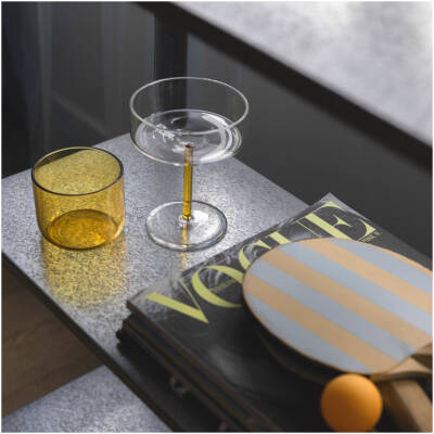 ONA Champagneglas 20cl coupe geel Fizz - Set van 2 - detailfoto 4 | ONA