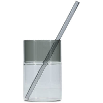 ONA Rietje 20cm glas grijs Cruse - Set van 4 - detailfoto 1 | ONA