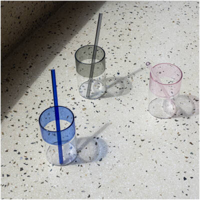 ONA Rietje 20cm glas roze Cruse - Set van 4 - detailfoto 2 | ONA