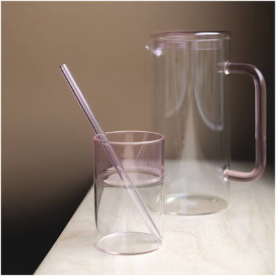 ONA Rietje 20cm glas roze Cruse - Set van 4 - detailfoto 3 | ONA