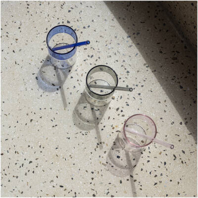 ONA Rietje 20cm glas roze Cruse - Set van 4 - detailfoto 4 | ONA