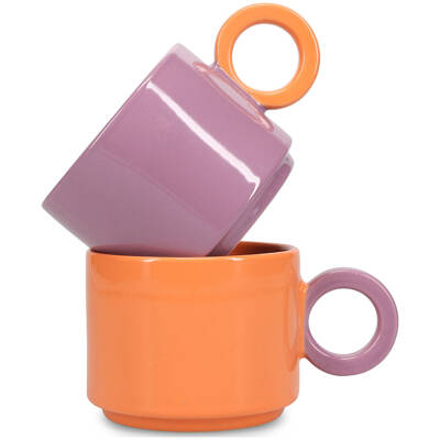 ONA Beker 28cl oranje/paars Lou - detailfoto 1 | ONA
