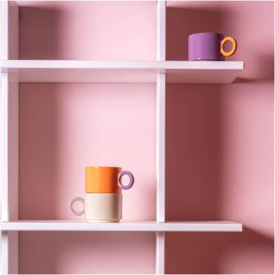 ONA Beker 28cl paars/oranje Lou - detailfoto 2 | ONA