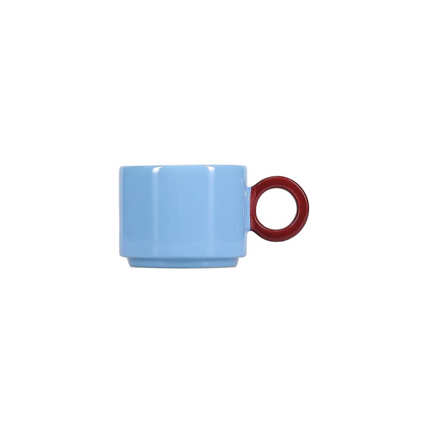 ONA Beker 28cl light blue/burgundy pink Lou 1 ONA Beker 28cl light blue/burgundy pink Lou | ONA