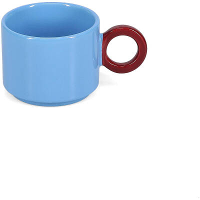 ONA Beker 28cl light blue/burgundy pink Lou - detailfoto 1 | ONA