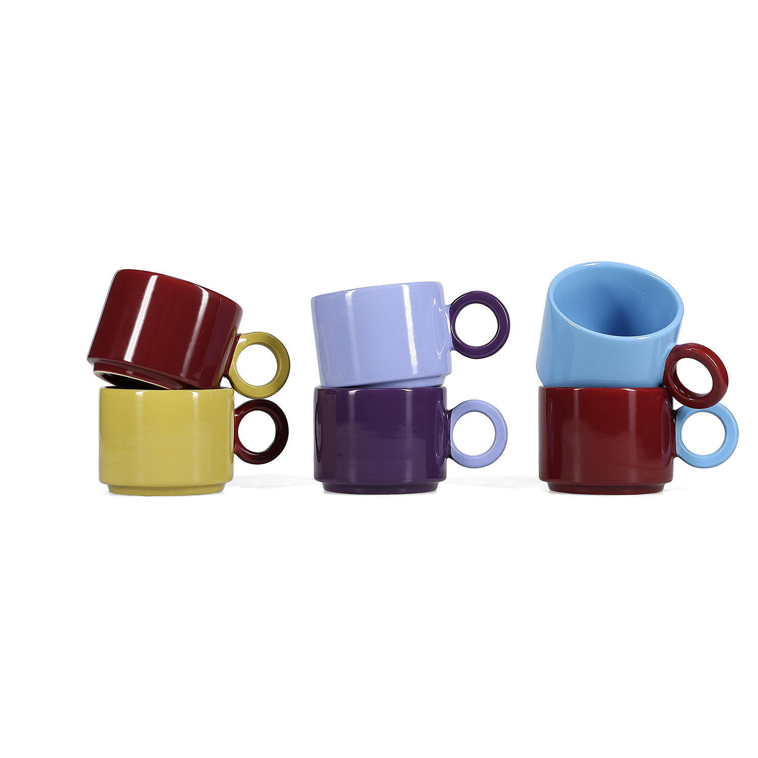 ONA Beker 28cl light blue/burgundy pink Lou 4 ONA Beker 28cl light blue/burgundy pink Lou - detailfoto 3 | ONA