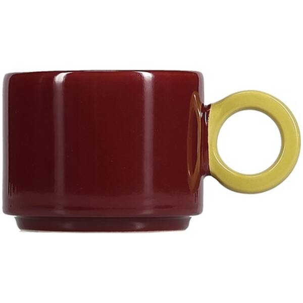 Keuken 17 ONA Beker 28cl burgundy pink/mustard yellow Lou | ONA