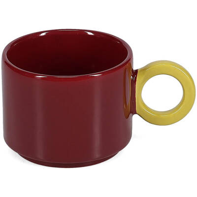 ONA Beker 28cl burgundy pink/mustard yellow Lou - detailfoto 1 | ONA