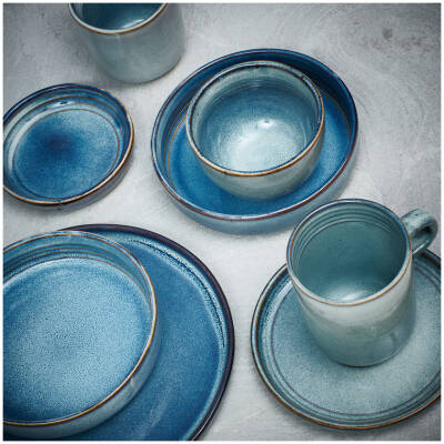 ONA Plat bord 22cm blauw Duna - detailfoto 2 | ONA