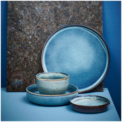ONA Plat bord 27cm blauw Duna - detailfoto 4 | ONA