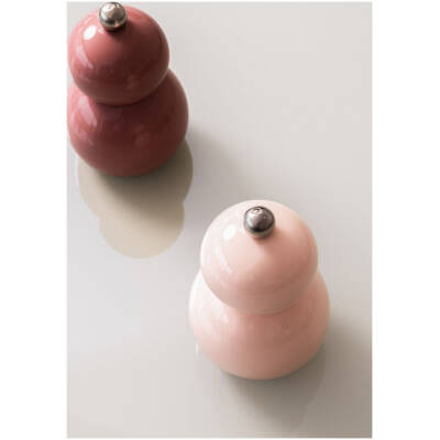 ONA Peper/zoutmolen H12cm roze Betty - Set van 2