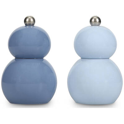 ONA Peper/zoutmolen H12cm blauw Betty - Set van 2 | ONA