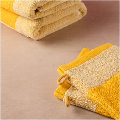 ONA Washandje 15x21cm sunny yellow Pixie - Set van 2 - detailfoto 3 | ONA