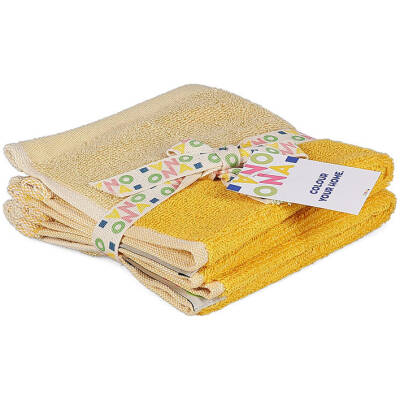 ONA Handdoek 30x30cm sunny yellow Pixie - Set van 2 - detailfoto 1 | ONA