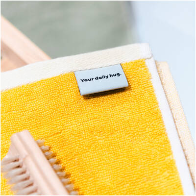 ONA Handdoek 30x30cm sunny yellow Pixie - Set van 2 - detailfoto 5 | ONA