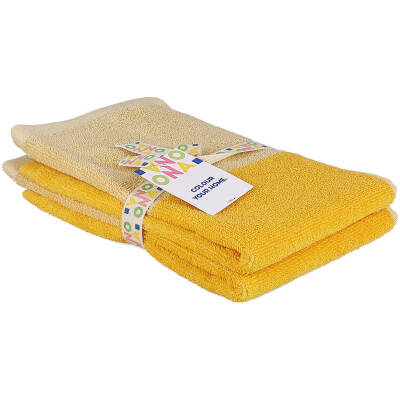 ONA Handdoek 30x50cm sunny yellow Pixie - Set van 2 - detailfoto 1 | ONA