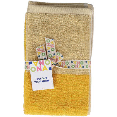 ONA Handdoek 30x50cm sunny yellow Pixie - Set van 2 - detailfoto 3 | ONA