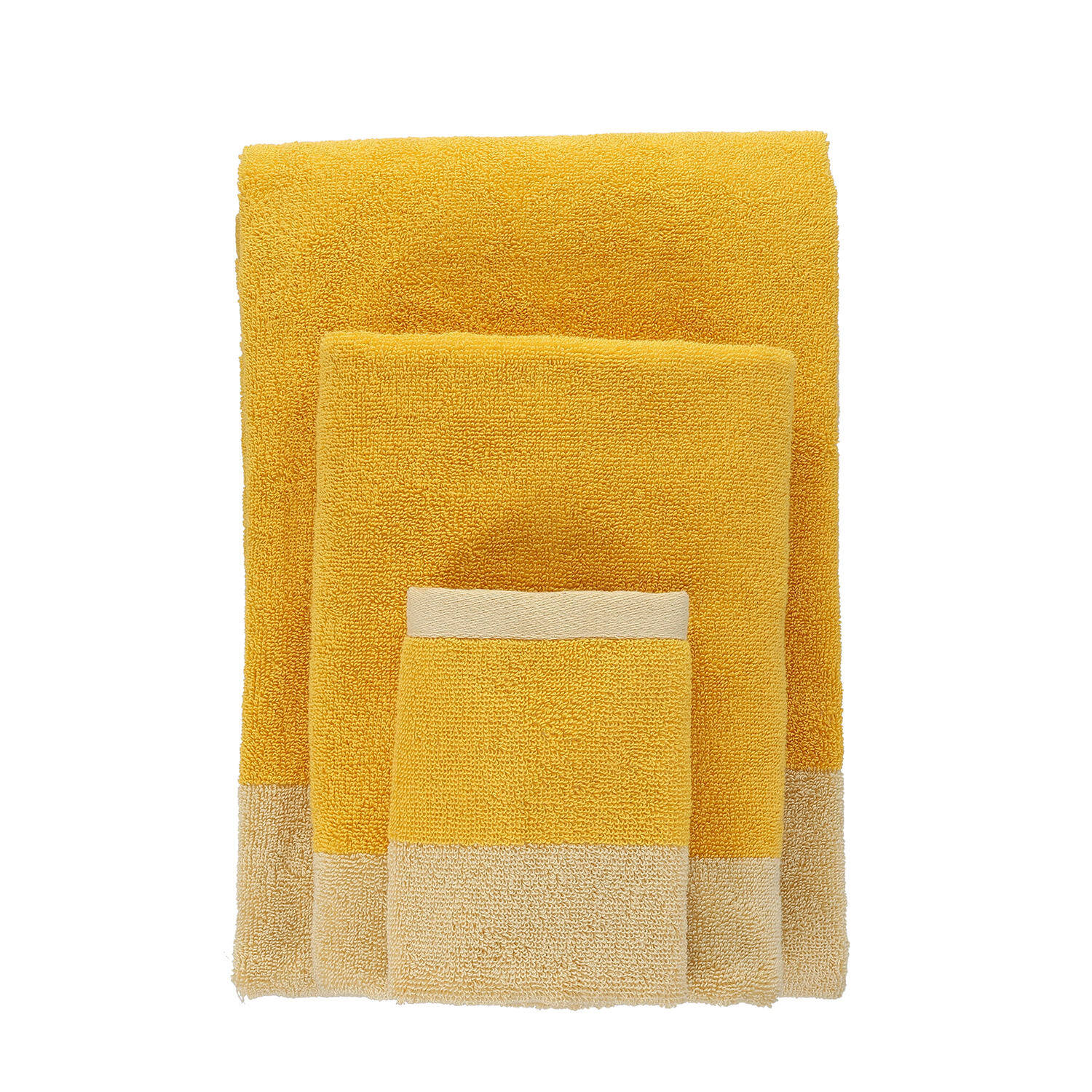 ONA Handdoek 30x50cm sunny yellow Pixie - Set van 2 5 ONA Handdoek 30x50cm sunny yellow Pixie - Set van 2 - detailfoto 4 | ONA