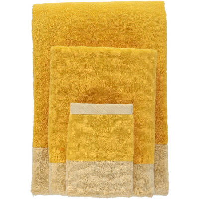 ONA Badhanddoek 70x140cm sunny yellow Pixie - Set van 2 - detailfoto 4 | ONA