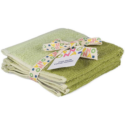 ONA Handdoek 30x30cm pistachio green Pixie - Set van 2 - detailfoto 1 | ONA