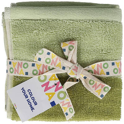ONA Handdoek 30x30cm pistachio green Pixie - Set van 2 - detailfoto 3 | ONA
