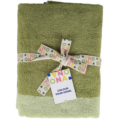 ONA Badhanddoek 50x100cm pistachio green Pixie - Set van 2 - detailfoto 3 | ONA