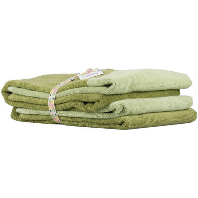 ONA Badhanddoek 70x140cm pistachio green Pixie - Set van 2 - detailfoto 2 | ONA