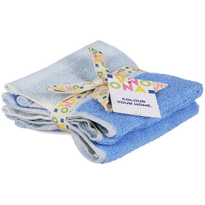 ONA Handdoek 30x30cm ocean blue Pixie - Set van 2 - detailfoto 1 | ONA